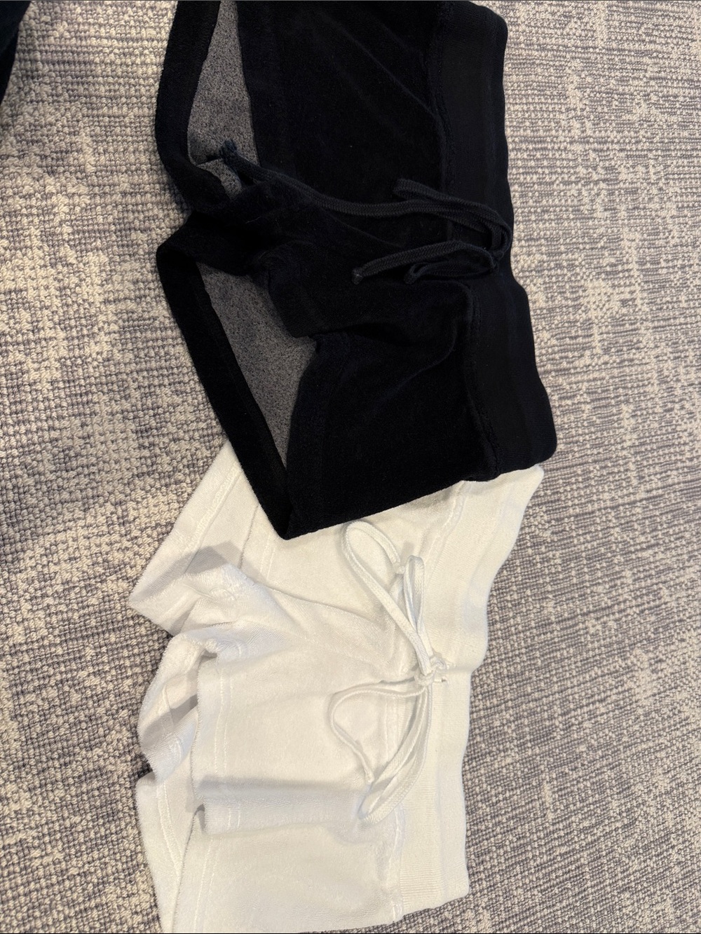 Hard Tail Black and White Drawstring Lounge Shorts Duo